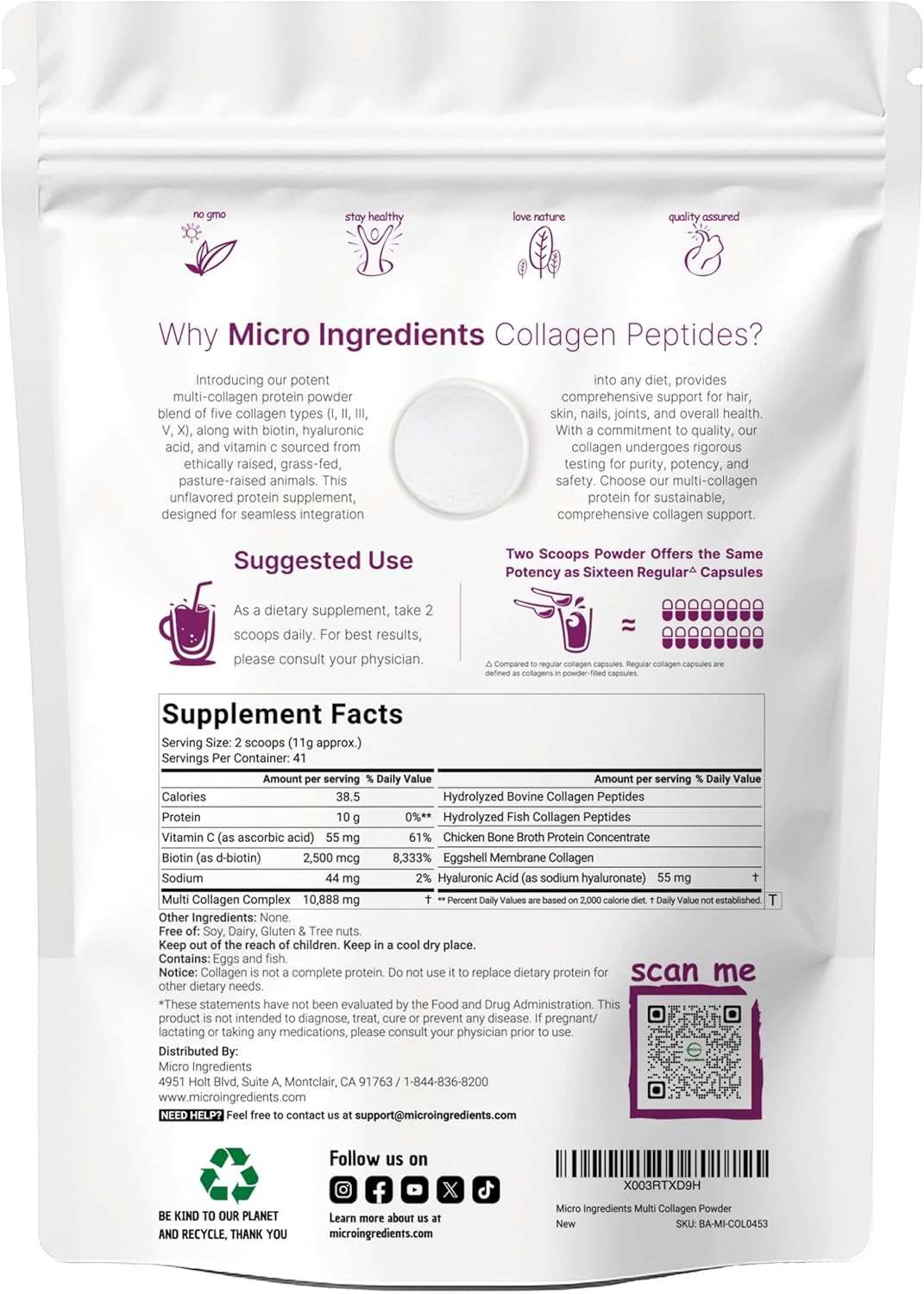 ✨ Multi Collagen Peptides Powder – Micro Ingredients 4