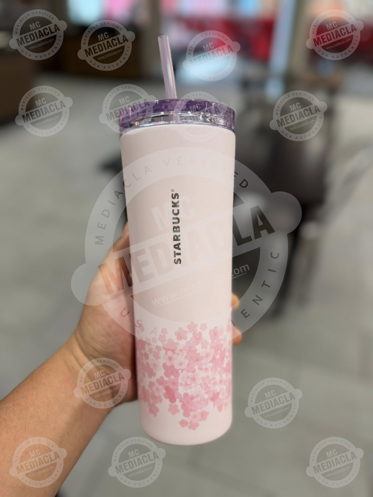🌸 Tumbler Starbucks Alto Rosa Floral Edición Elegante