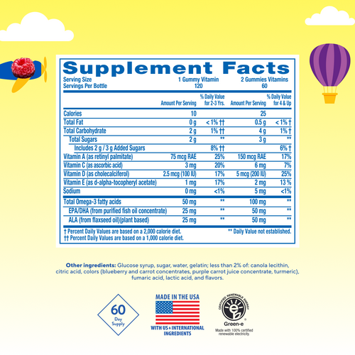 🧸 Omega 3 Gummies for Kids L’il Critters – 120 Count 1