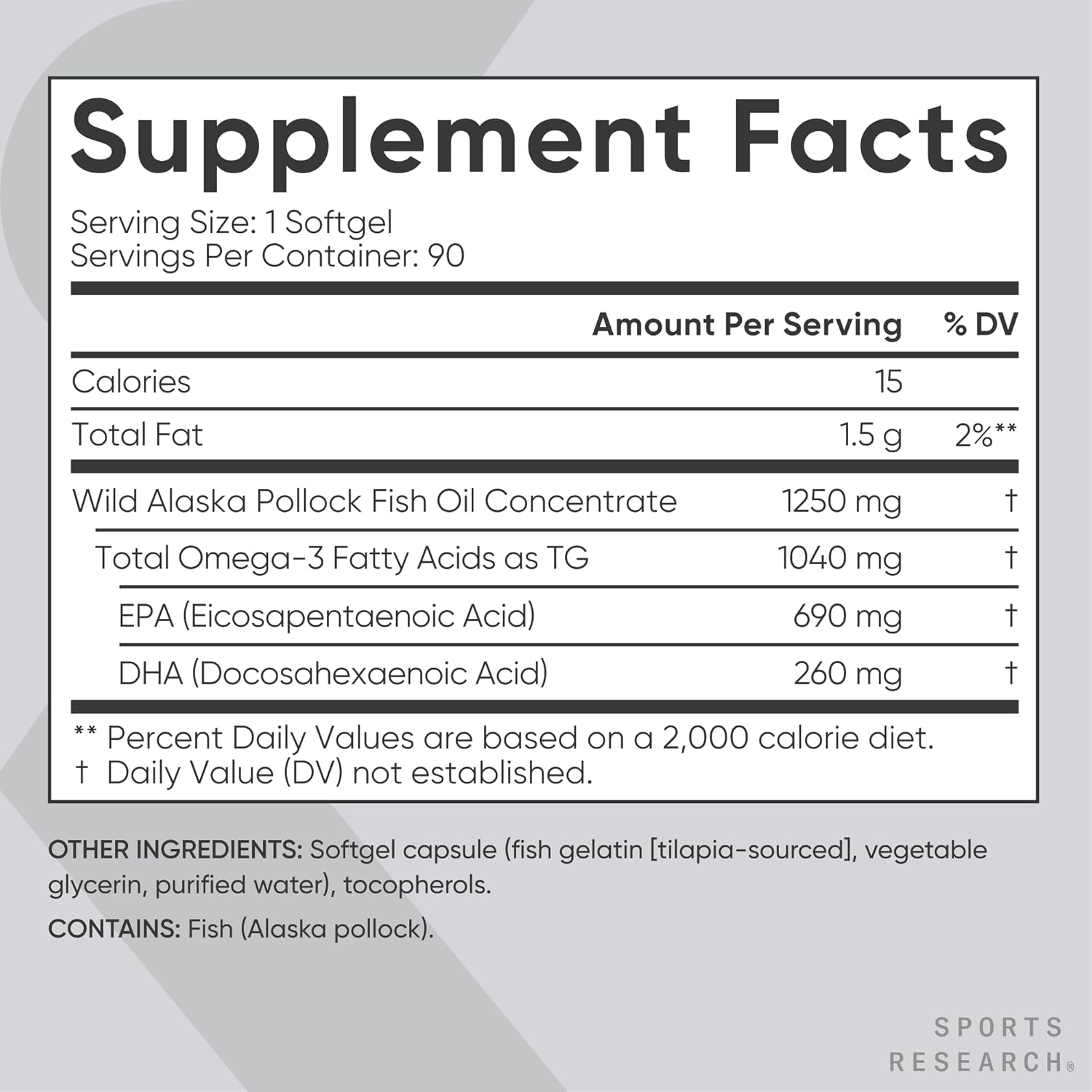 💊 Sports Research Omega 3 Fish Oil Triple Strength – 90 Softgels 4