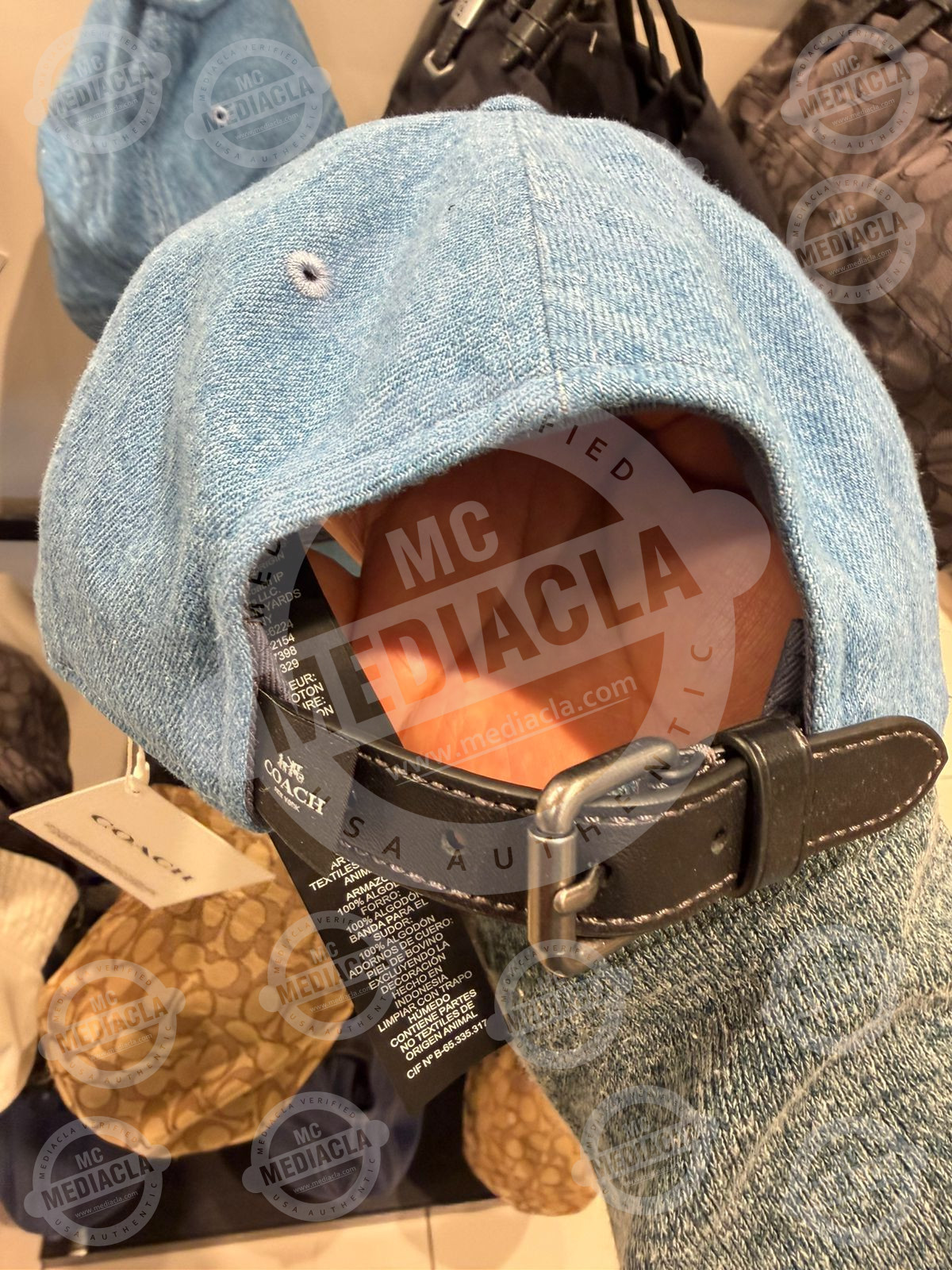 🧢 Gorra Coach Signature Patch Indigo – Estilo Premium USA 1