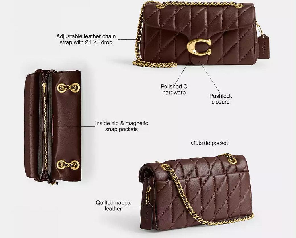 👜 Cartera Coach Tabby 26 Pillow Quilted – Lujo Original USA 7