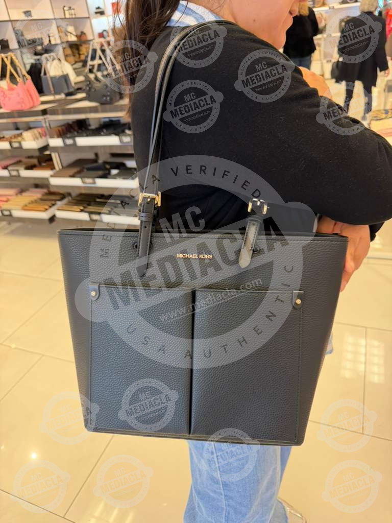👜 Michael Kors Jet Set Medium Tote Bag – Pebbled Leather 7