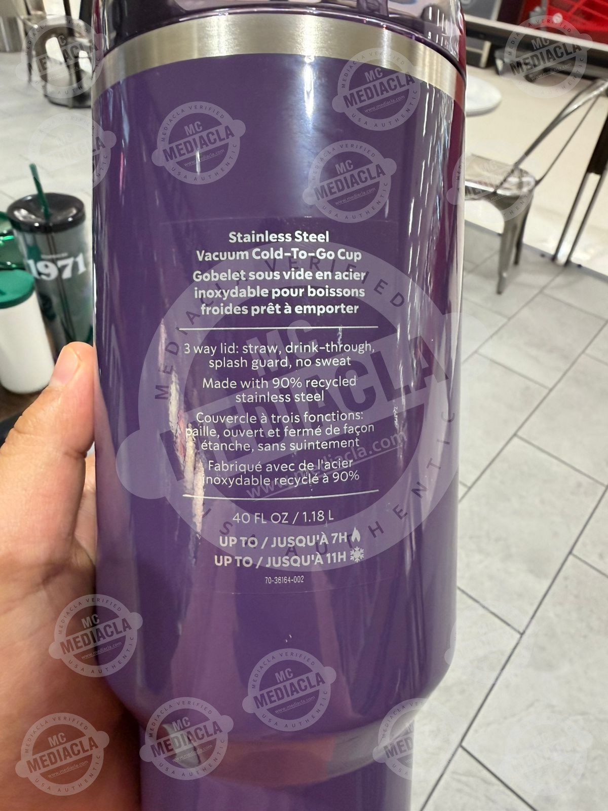 🥤 Vaso Starbucks + Stanley 40 OZ Térmico – Morado 1