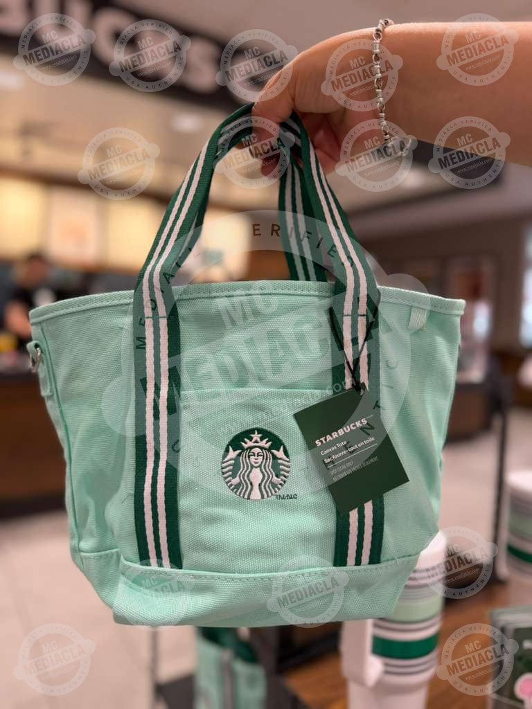 👜 Starbucks Road-Trip Ready Mini Tote Bag – Mint Green